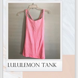 Lululemon Pink Stripper Tank
